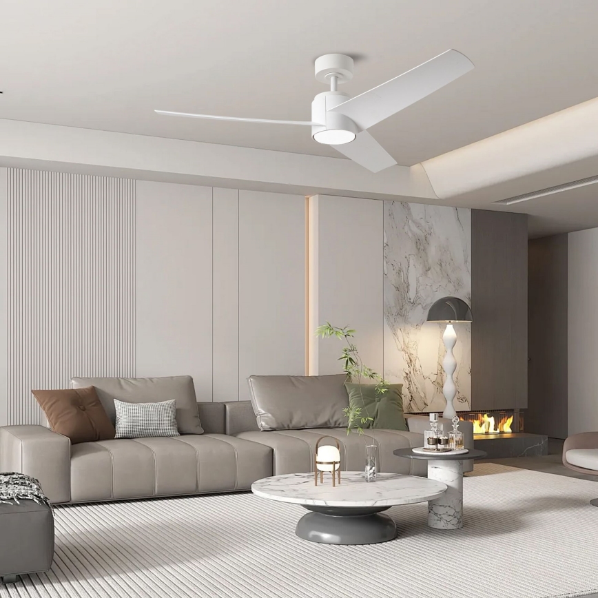 ZEVENTI - LED Dimmable ceiling fan ORVIETO LED/18W/230V 3000-6000K Wi-Fi Tuya white + remote control