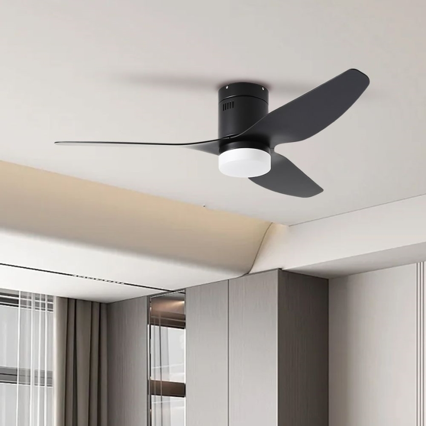 ZEVENTI - LED Ceiling fan PADUA LED/18W/230V 3000-6000K Wi-Fi Tuya black + remote control