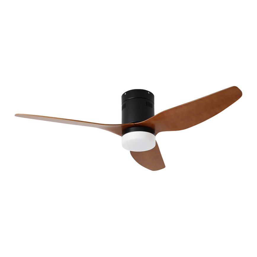 ZEVENTI - LED Dimmable ceiling fan PADUA LED/18W/230V 3000-6000K Wi-Fi Tuya black/brown + remote control