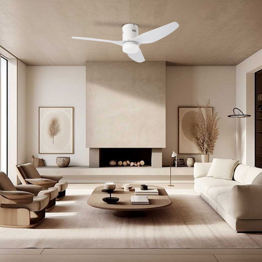ZEVENTI - LED Dimmable ceiling fan PADUA LED/18W/230V 3000-6000K Wi-Fi Tuya white + remote control