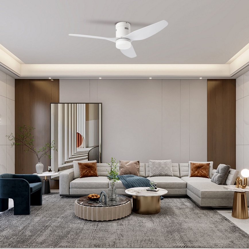 ZEVENTI - LED Dimmable ceiling fan PADUA LED/18W/230V 3000-6000K Wi-Fi Tuya white + remote control