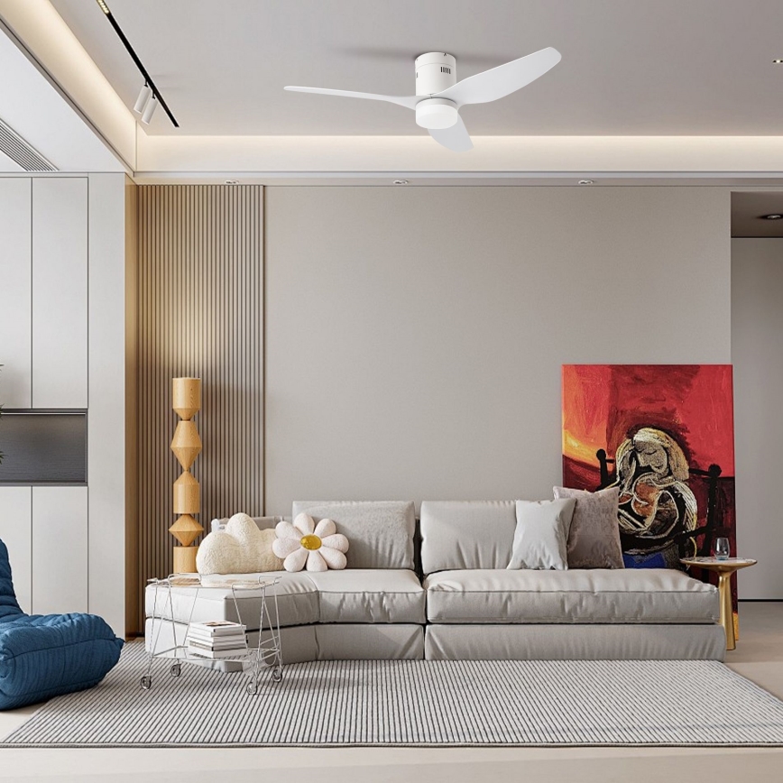 ZEVENTI - LED Dimmable ceiling fan PADUA LED/18W/230V 3000-6000K Wi-Fi Tuya white + remote control