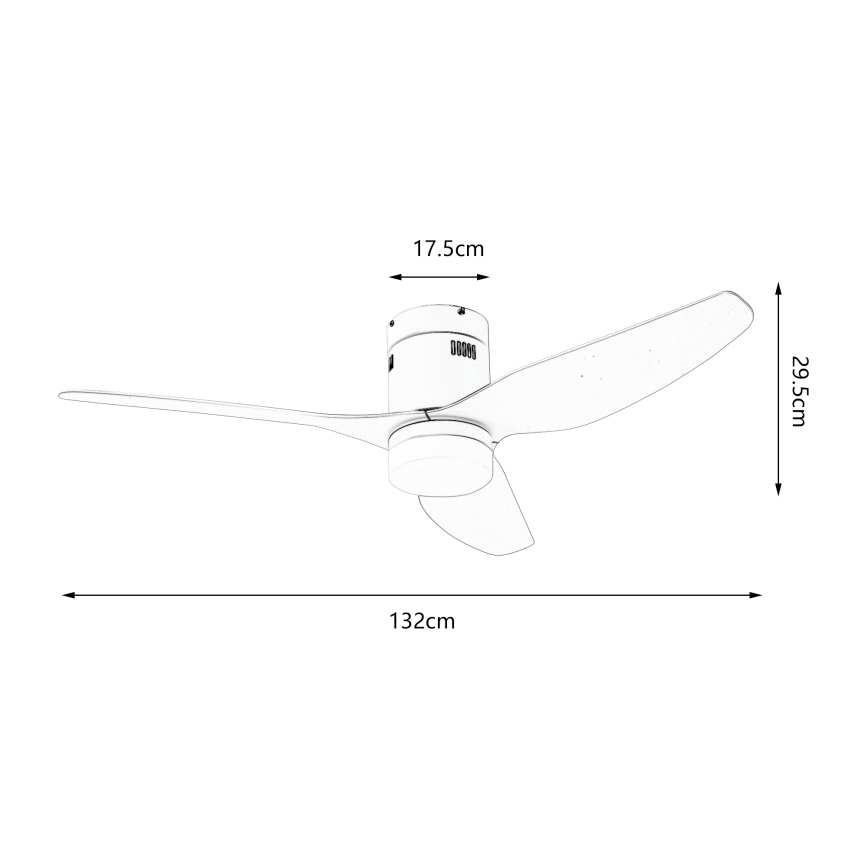 ZEVENTI - LED Dimmable ceiling fan PADUA LED/18W/230V 3000-6000K Wi-Fi Tuya white + remote control