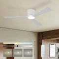 ZEVENTI - LED Dimmable Ceiling Fan AUREX LED/24W/230V 3000/4000/6000K Wi-Fi Tuya White + Remote Control