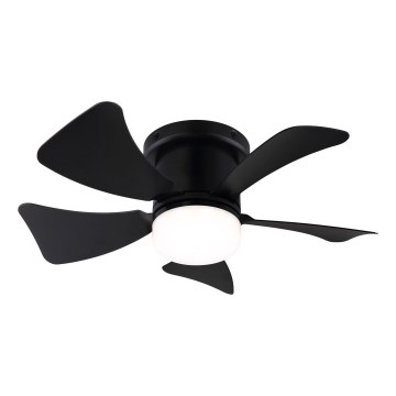 ZEVENTI - LED Dimmable ceiling fan MUNDAKA LED/10W/230V 3000-6500K black + remote control
