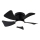 ZEVENTI - LED Dimmable ceiling fan MUNDAKA LED/10W/230V 3000-6500K black + remote control
