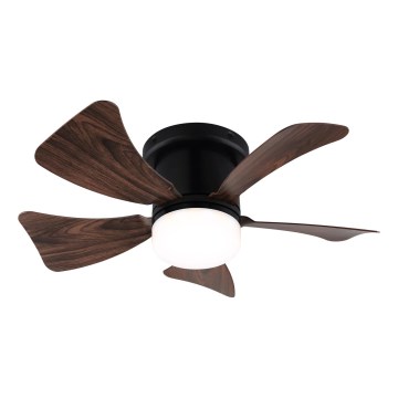 ZEVENTI - LED Dimmable ceiling fan MUNDAKA LED/10W/230V 3000-6500K brown + remote control
