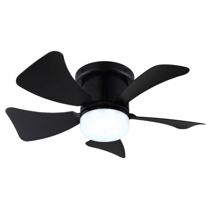 ZEVENTI - LED Dimmable ceiling fan MUNDAKA LED/10W/230V 3000-6500K black + remote control