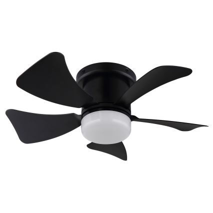 ZEVENTI - LED Dimmable ceiling fan MUNDAKA LED/10W/230V 3000-6500K black + remote control