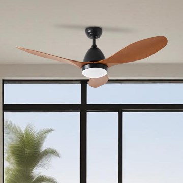 ZEVENTI - LED Dimmable ceiling fan MURO LED/18W/230V 3000-6000K Wi-Fi Tuya black + remote control