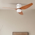 ZEVENTI - LED Dimmable ceiling fan PADUA LED/18W/230V 3000-6000K Wi-Fi Tuya white/brown + remote control