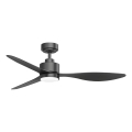 ZEVENTI - LED Dimmable Ceiling Fan ULUWATU LED/20W/230V 2700-6500K 132 cm Black + Remote Control