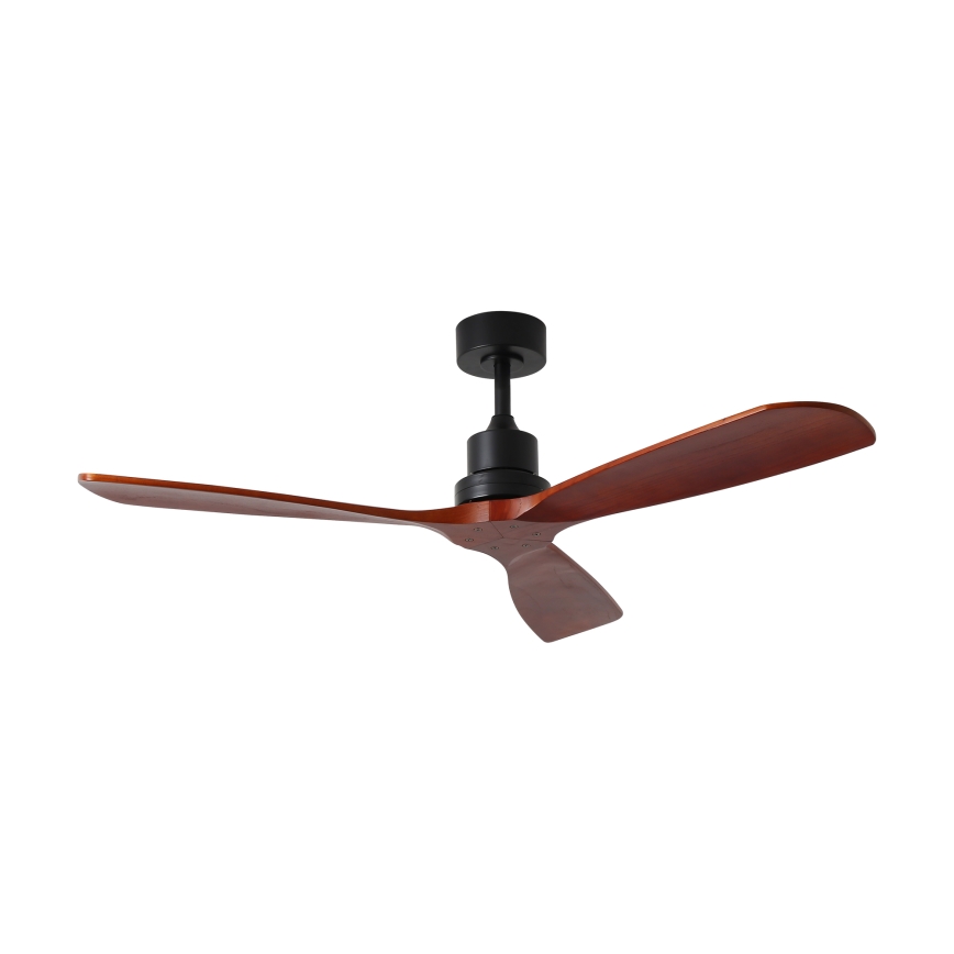 ZEVENTI - LIONI Tuya Wi‑Fi Ceiling Fan Black/Oak + Remote Control