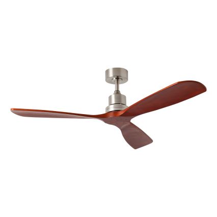 ZEVENTI - LIONI Ceiling Fan with Tuya Wi-Fi, Matte Chrome/Oak + Remote Control