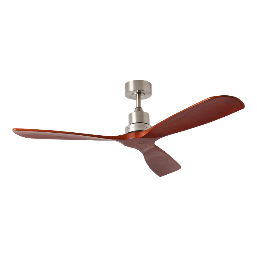 ZEVENTI - LIONI Ceiling Fan with Tuya Wi-Fi, Matte Chrome/Oak + Remote Control