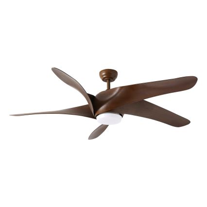 ZEVENTI - LED Ceiling Fan LUCCA LED/18W/230V 3000/4000/6000K Wi-Fi Tuya Brown + Remote Control