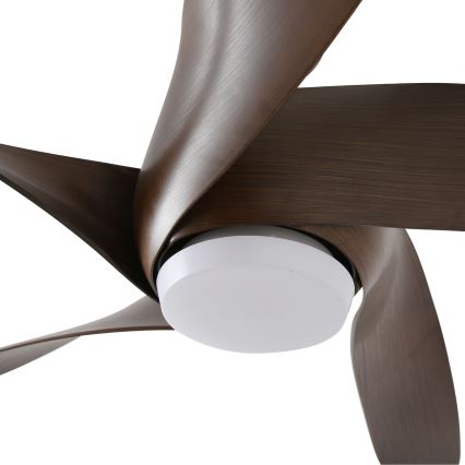 ZEVENTI - LED Ceiling Fan LUCCA LED/18W/230V 3000/4000/6000K Wi-Fi Tuya Brown + Remote Control