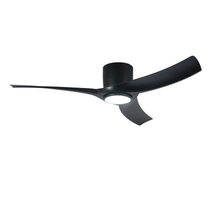 ZEVENTI - ORBITO Dimmable LED Ceiling Fan LED/24W/230V 3000/4000/6000K Wi-Fi Tuya, Black + Remote Control