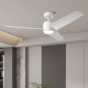 ZEVENTI - ORVIETO LED Ceiling Fan, 18W/230V, Tunable White 3000/4000/6000K, Tuya Wi‑Fi, White + Remote Control