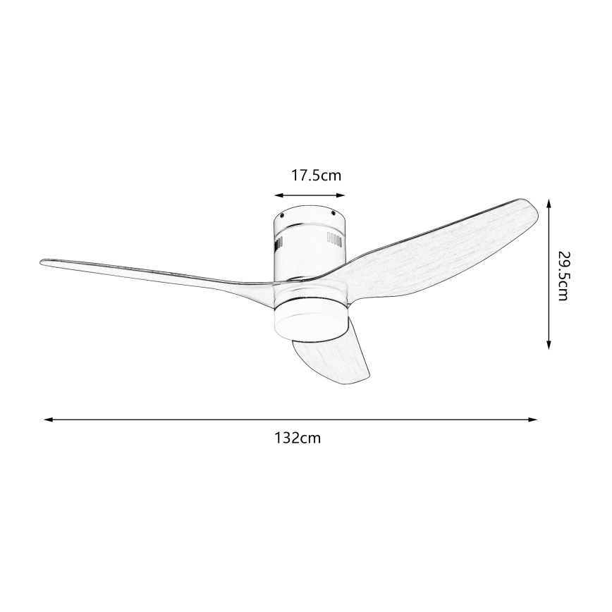 ZEVENTI - PADUA LED Ceiling Fan LED/18W/230V 3000/4000/6000K Tuya Wi-Fi White/Brown + Remote Control