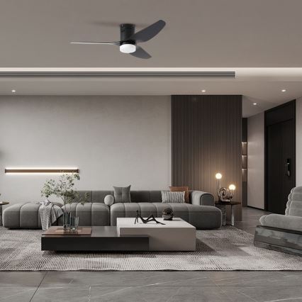 ZEVENTI - LED Ceiling Fan PADUA LED/18W/230V 3000/4000/6000K Tuya Wi-Fi black + remote control