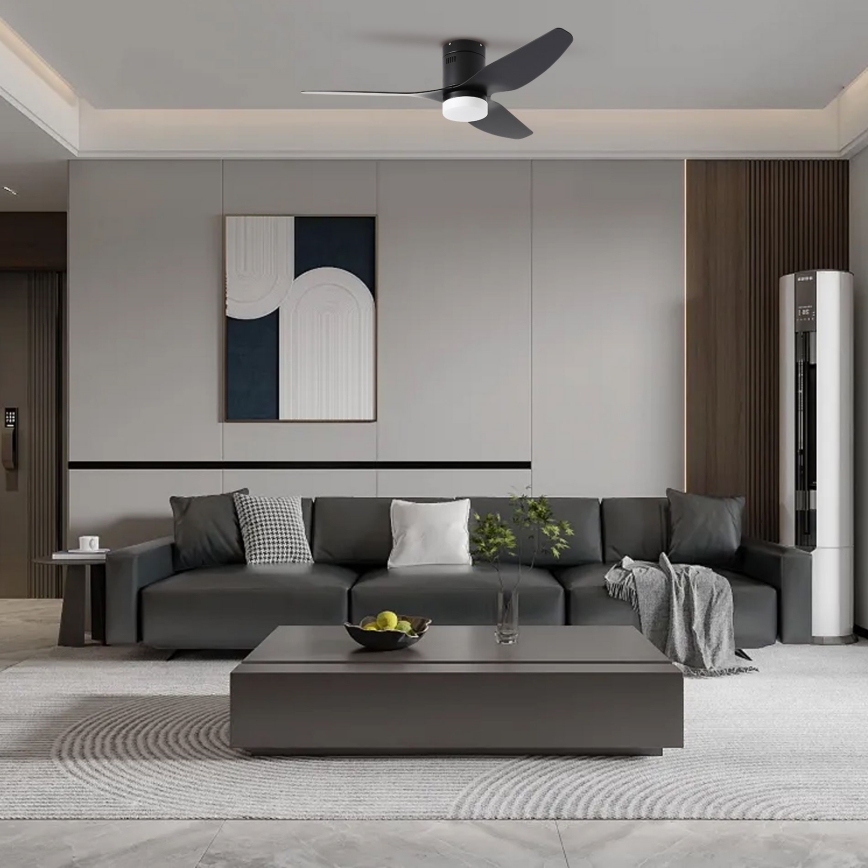 ZEVENTI - LED Ceiling Fan PADUA LED/18W/230V 3000/4000/6000K Tuya Wi-Fi black + remote control