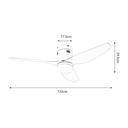 ZEVENTI - LED Ceiling Fan PADUA LED/18W/230V 3000/4000/6000K Wi-Fi Tuya white + remote control