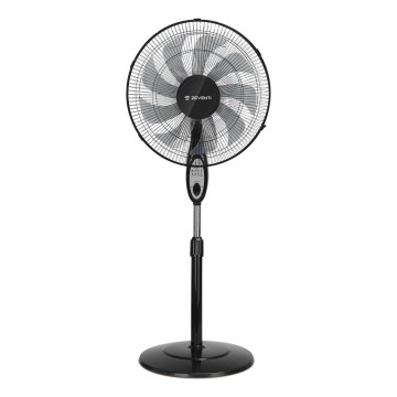 ZEVENTI - Pedestal Fan FLOW 55W/230V 130 cm Black + Remote Control