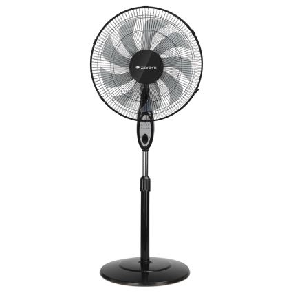 ZEVENTI - FLOW Pedestal Fan 55W/230V 130 cm Black + Remote Control