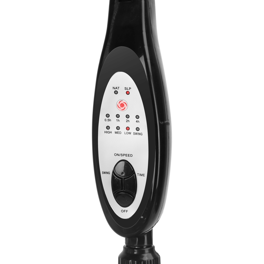 ZEVENTI - FLOW Pedestal Fan 55W/230V 130 cm Black + Remote Control