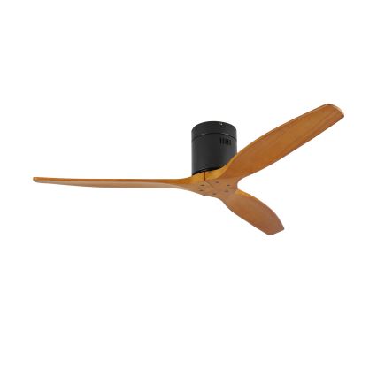 ZEVENTI - SPELLO Tuya Wi-Fi Ceiling Fan Black/Oak + Remote Control