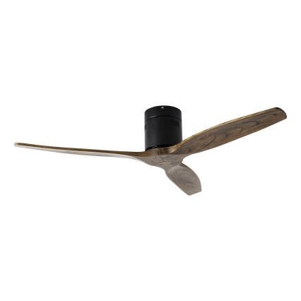 ZEVENTI - SPELLO Ceiling Fan Tuya Wi-Fi Black/Oak + Remote Control