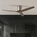 ZEVENTI - SPELLO Tuya Wi-Fi Ceiling Fan, Matte Chrome/Oak + Remote Control