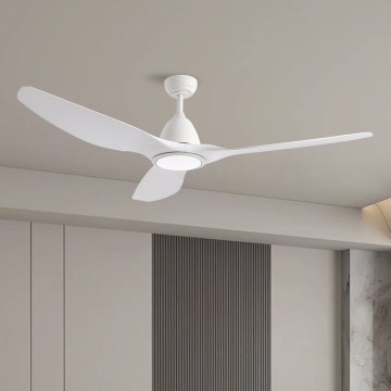 ZEVENTI - URBINO LED Ceiling Fan, 20W, 230V, 3000/4000/6000K, Wi-Fi Tuya, White + Remote Control