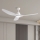 ZEVENTI - URBINO LED Ceiling Fan, 20W, 230V, 3000/4000/6000K, Wi-Fi Tuya, White + Remote Control