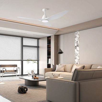 ZEVENTI - URBINO LED Ceiling Fan 20W/230V 3000/4000/6000K Tuya Wi-Fi White + Remote Control