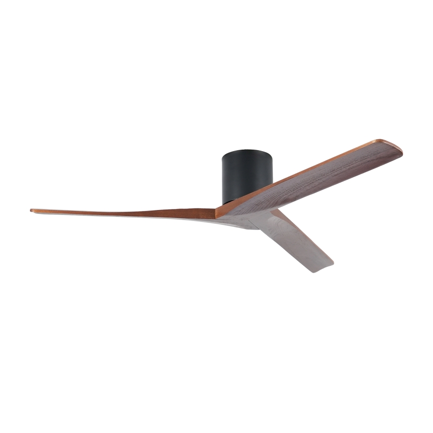 ZEVENTI - VELLON Ceiling Fan with Tuya Wi‑Fi, Black/Walnut + Remote Control