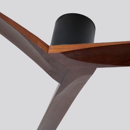 ZEVENTI - VELLON Ceiling Fan with Tuya Wi‑Fi, Black/Walnut + Remote Control