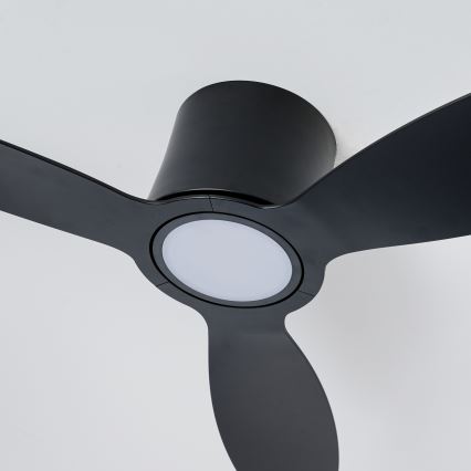 ZEVENTI - VENTORA LED Dimmable Ceiling Fan LED/24W/230V 3000/4000/6000K Tuya Wi-Fi, Black + Remote Control