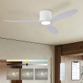 ZEVENTI - VENTORA LED Dimmable Ceiling Fan 24W/230V 3000/4000/6000K Tuya Wi‑Fi White + Remote Control
