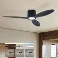 ZEVENTI - VENTORA LED Dimmable Ceiling Fan LED/24W/230V 3000/4000/6000K Tuya Wi-Fi, Black + Remote Control