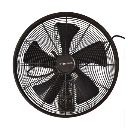 ZEVENTI - Wall fan FREEZE 50W/230V d. 40 cm black/brown + remote control