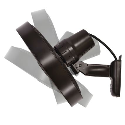 ZEVENTI - Wall fan FREEZE 50W/230V d. 40 cm black/brown + remote control
