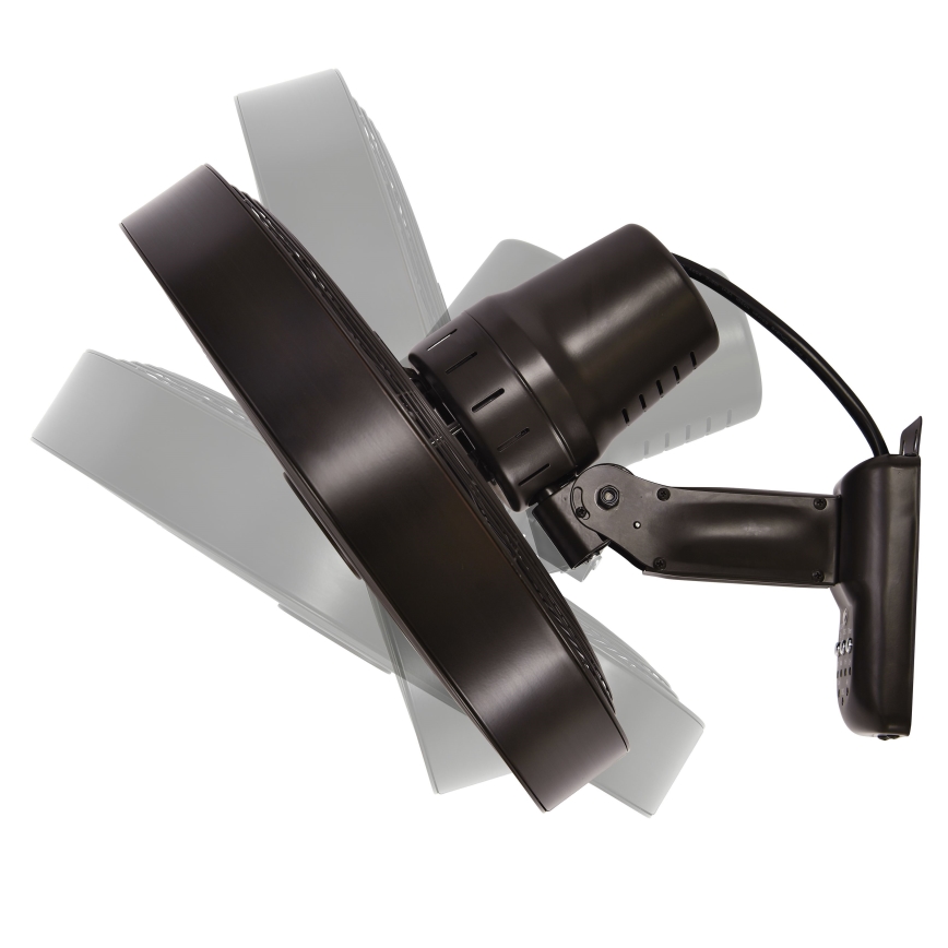 ZEVENTI - Wall fan FREEZE 50W/230V d. 40 cm black/brown + remote control