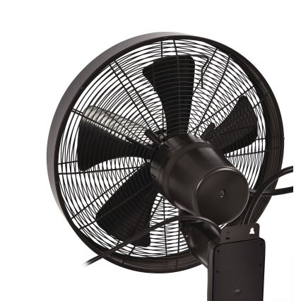 ZEVENTI - Wall fan FREEZE 50W/230V d. 40 cm black/brown + remote control