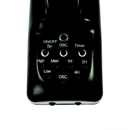 ZEVENTI - Wall fan FREEZE 50W/230V d. 40 cm black/brown + remote control