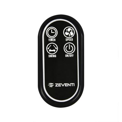 ZEVENTI - Wall fan FREEZE 50W/230V d. 40 cm black/brown + remote control
