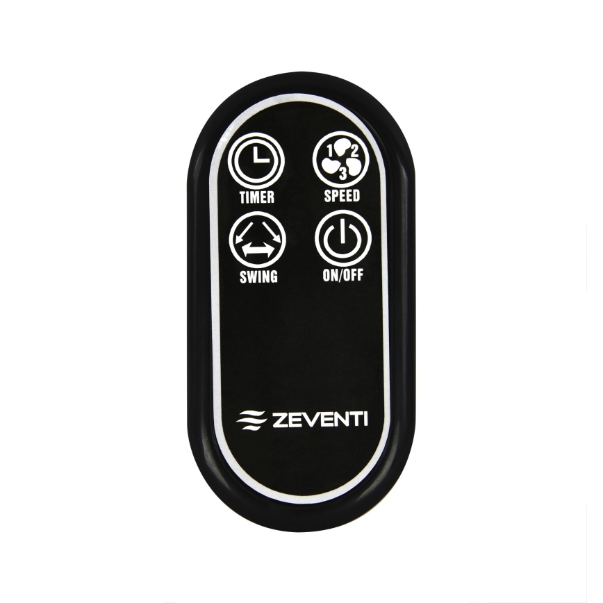ZEVENTI - Wall fan FREEZE 50W/230V d. 40 cm black/brown + remote control