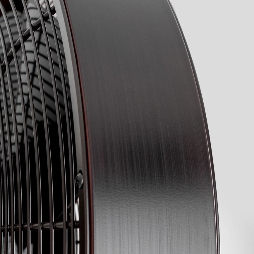 ZEVENTI - Wall fan FREEZE 50W/230V d. 40 cm black/brown + remote control