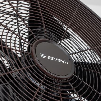 ZEVENTI - Wall fan FREEZE 50W/230V d. 40 cm black/brown + remote control